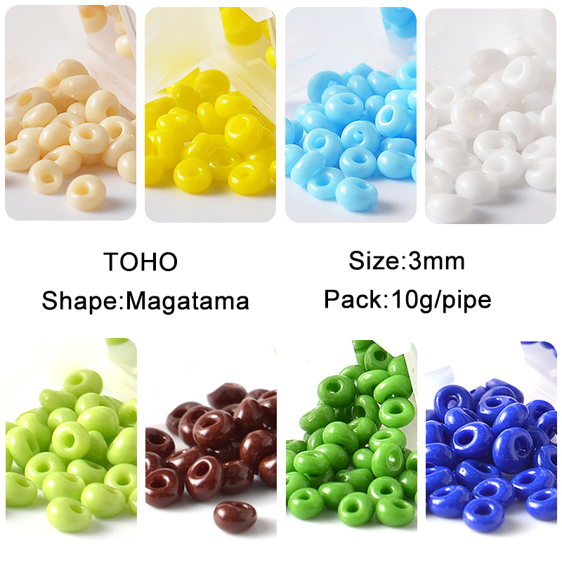 Embroidery Glass Beads - 일본 TOHO 마가타마 모양 비즈, 바느질