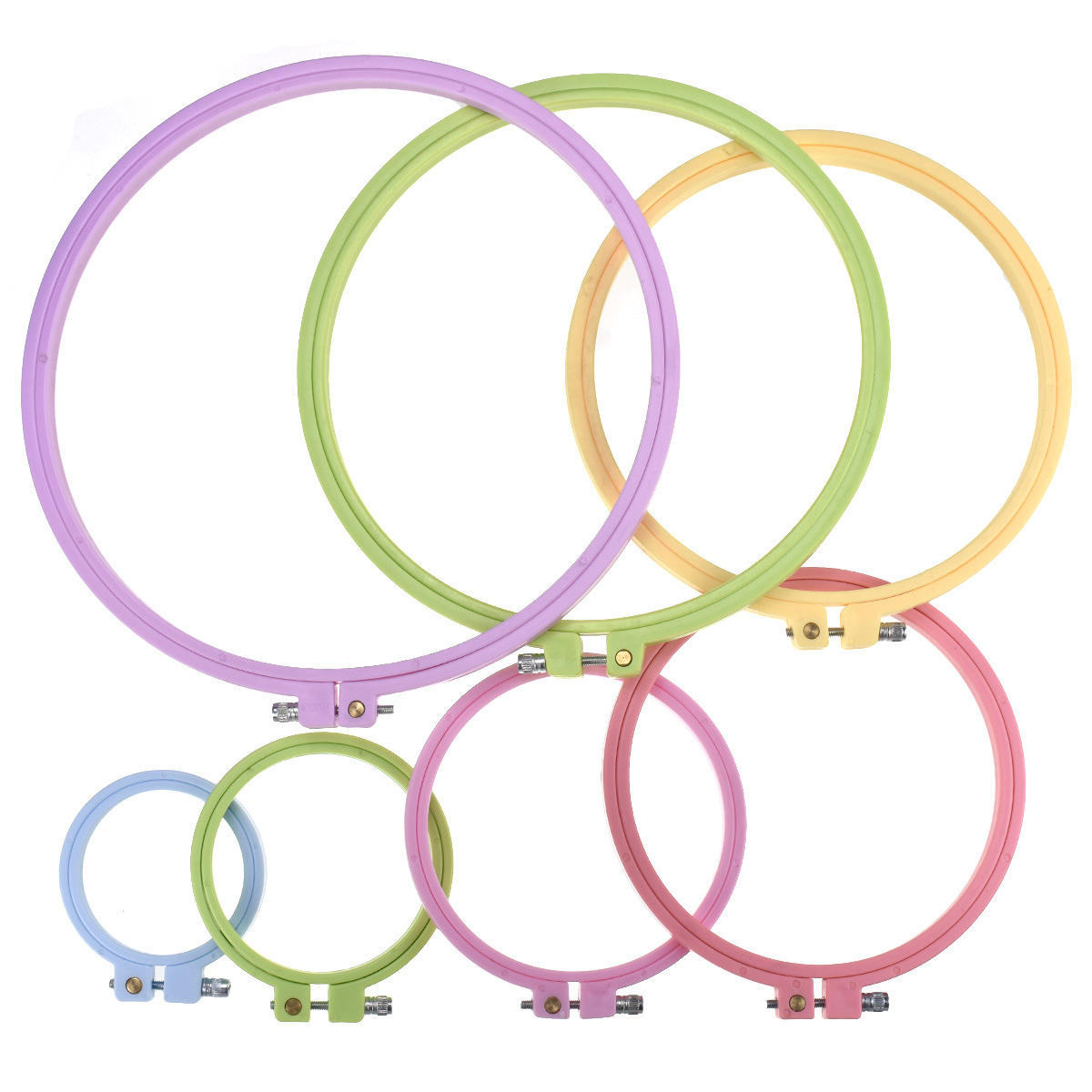 Embroidery Hoop Plastic - 원형 자수틀 플라스틱 자수 프레임 링