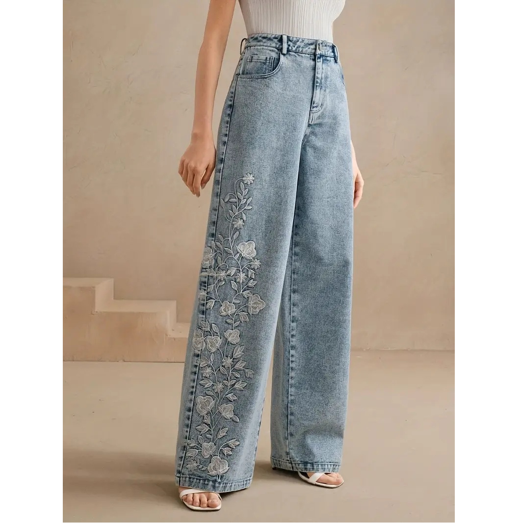 Embroidery Ideas - Y2K 팬츠 2025년 신상 여성용 플러스