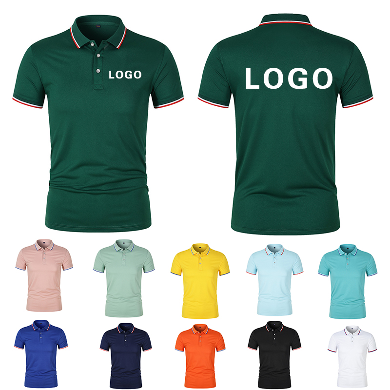 Embroidery Tshirt - 여름 남성 여성 옷깃 짧은 소매