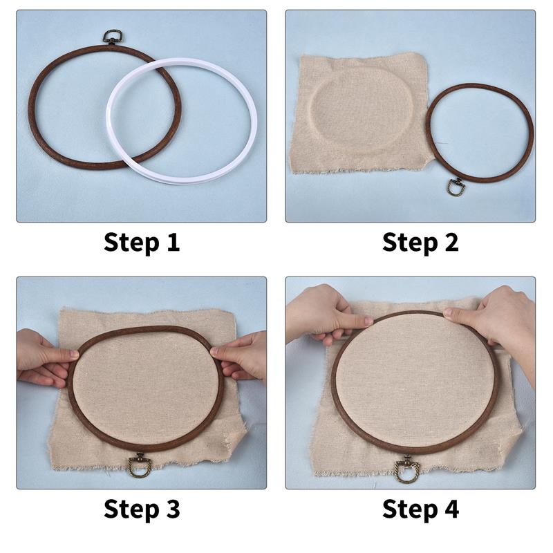 라운드 타원형 나무 색상 자수 후프 프레임 세트 DIY - Embroidery Hoop Plastic 리뷰 및 가격