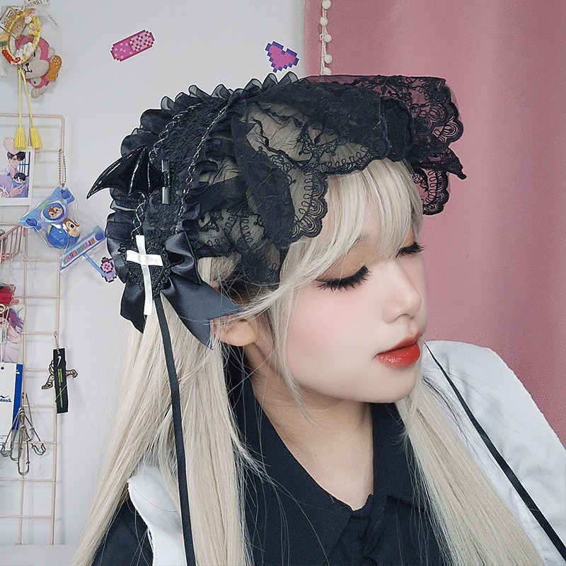 코스프레 애니메이션 고딕 로리타 메이드 레이스 머리띠  - Embroidery Gothic 리뷰 및 가격