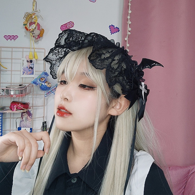 코스프레 애니메이션 고딕 로리타 메이드 레이스 머리띠  - Embroidery Gothic 리뷰 및 가격