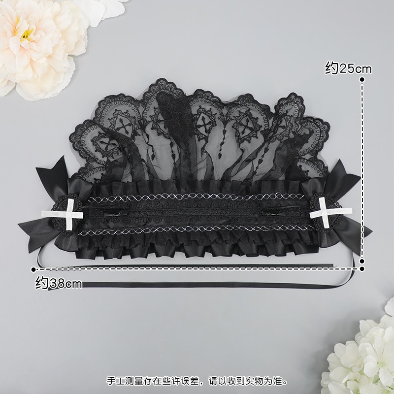 코스프레 애니메이션 고딕 로리타 메이드 레이스 머리띠  - Embroidery Gothic 리뷰 및 가격