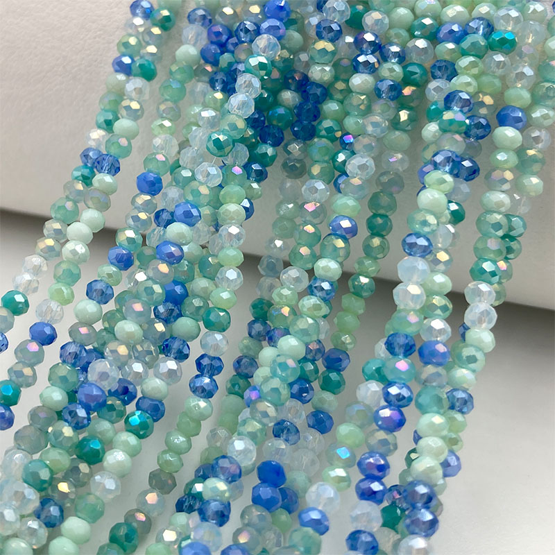 2mm 크리스탈 비즈 혼합 색상면 처리 된 Rondel - Embroidery Glass Beads 리뷰 및 가격