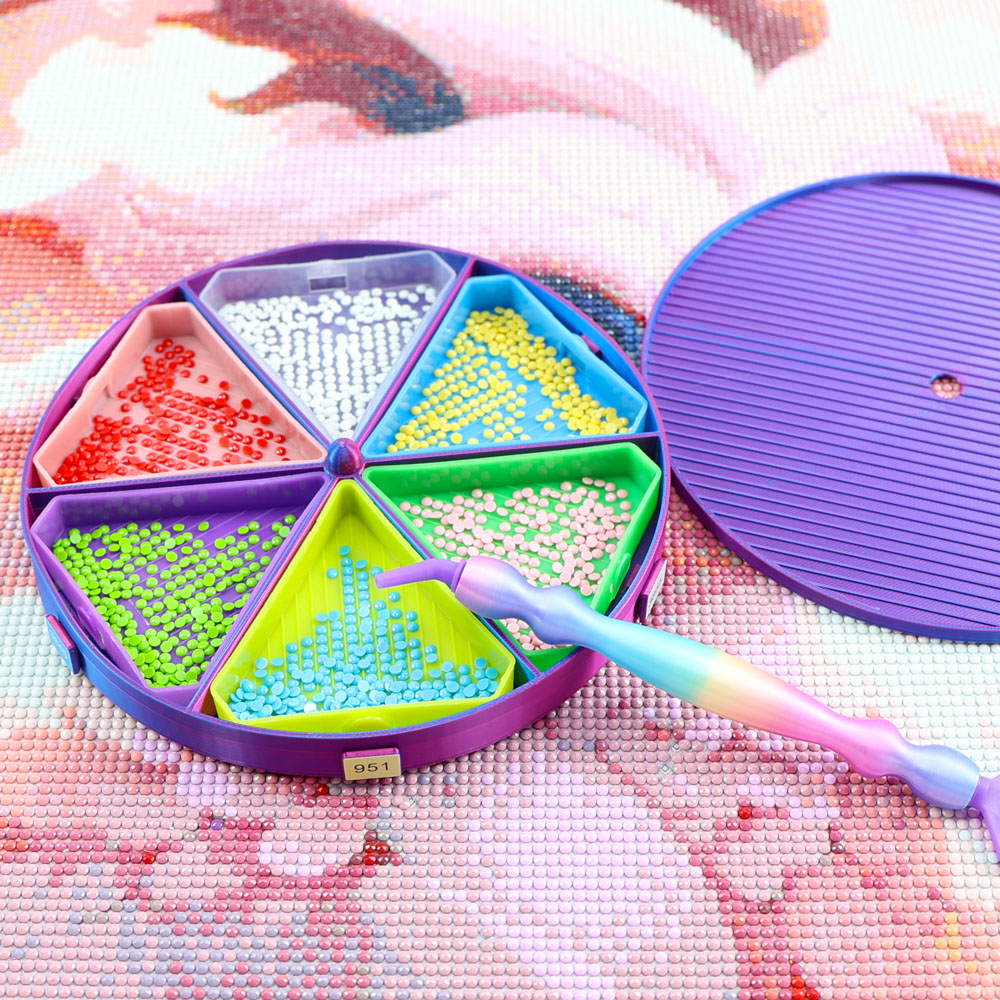 회전 비즈 트레이 정리함 다이아몬드 페인팅 트레이 라인 - Embroidery Details 리뷰 및 가격