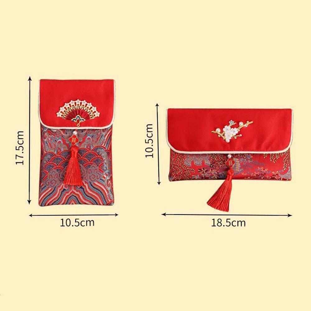 새해 축복의말이 새겨진 빨간 봉투, 설날 브로케이드 천 - Embroidery Cloth 리뷰 및 가격