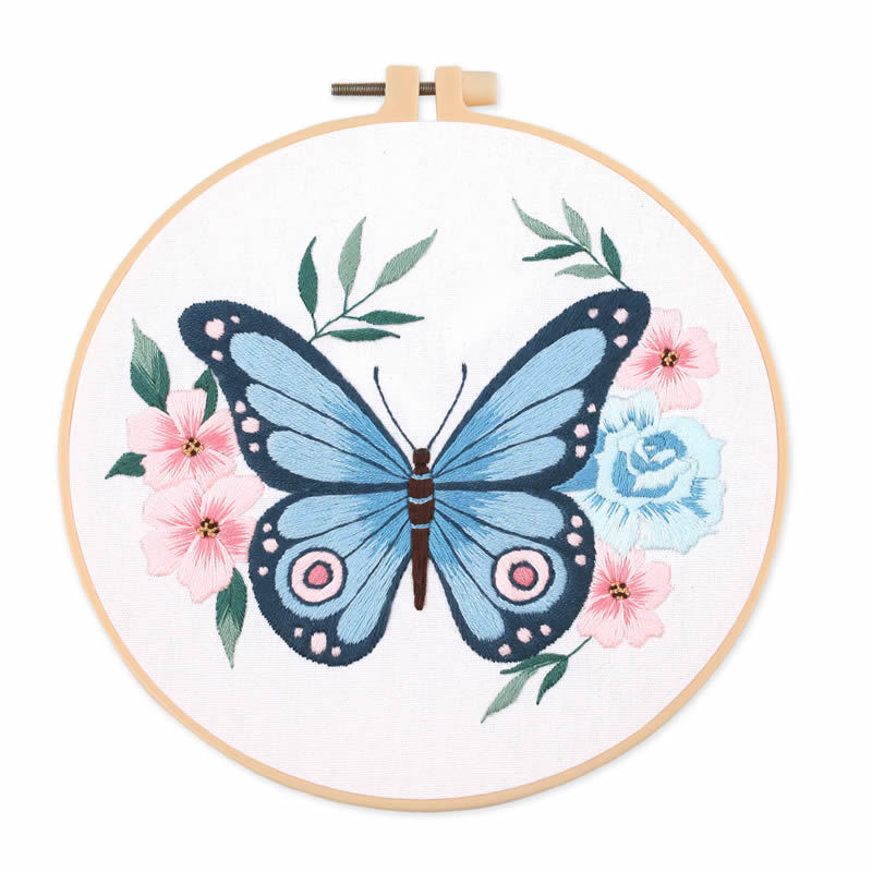 1개 20X20CM 7.87인치 자수 나비 키트, 초보 - Embroidery Thread 리뷰 및 가격