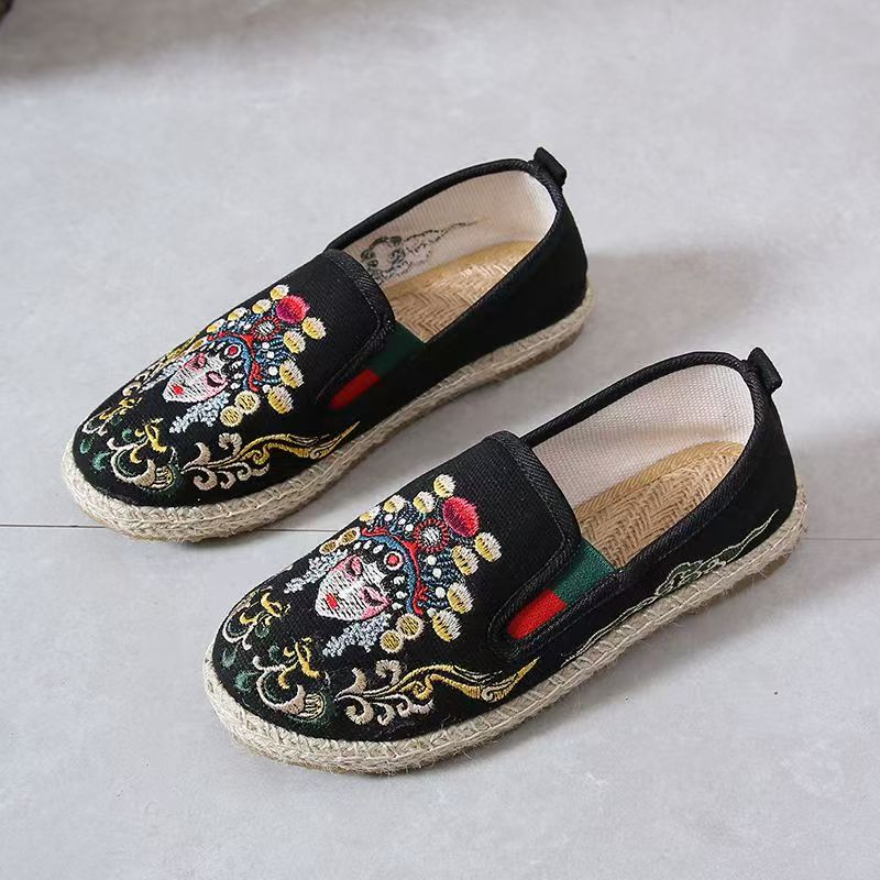 여성 플랫 솔 자수 천 신발 봄 가을 새로운 부드러운  - Embroidery Cloth 리뷰 및 가격