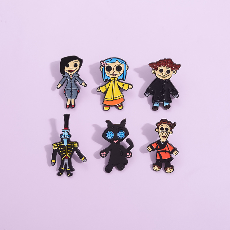 6개 세트의 단추 모양 인형 에나멜 뱃지, 맞춤형 라펠 - Embroidery Gothic 리뷰 및 가격