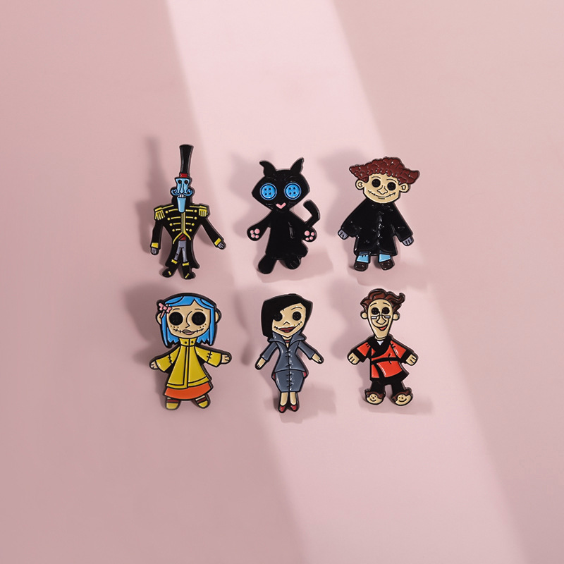 6개 세트의 단추 모양 인형 에나멜 뱃지, 맞춤형 라펠 - Embroidery Gothic 리뷰 및 가격