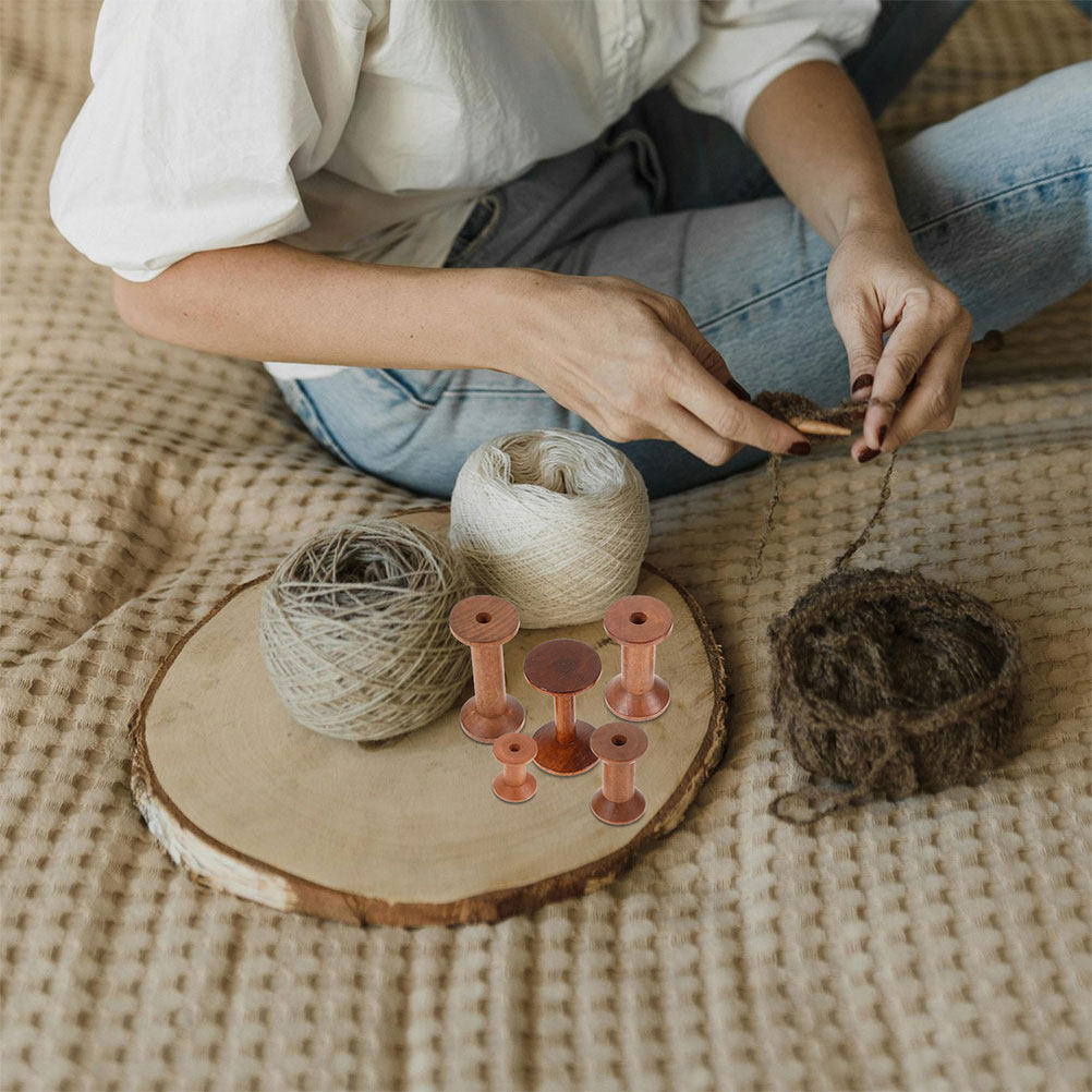 7개의 나무 보빈 세트, 공간 절약형, 매끄러운 마감, - Embroidery Thread 리뷰 및 가격