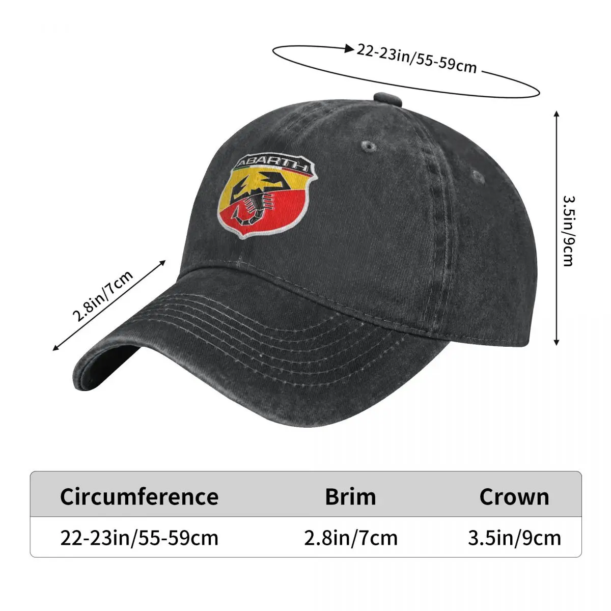 Abarth 전갈 데님 야구 모자 자동차 로고 남여-청 - Embroidery University 리뷰 및 가격