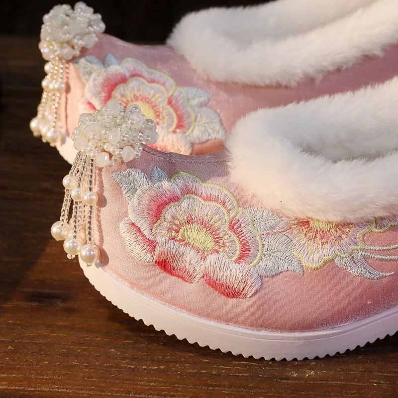 여성 플러스 사이즈 41 #   한복 자수 신발 중국  - Embroidery Cloth 리뷰 및 가격