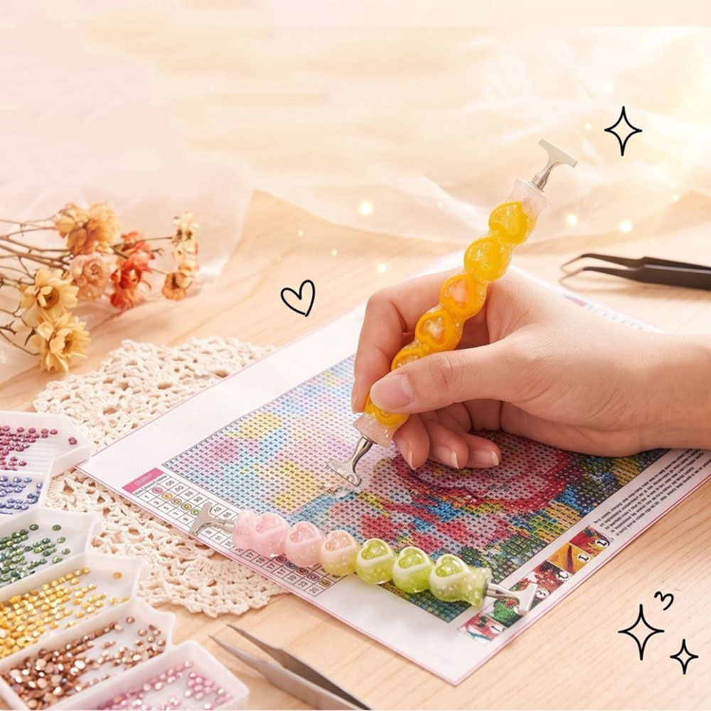 새로운 하트 모양 다이아몬드 페인팅 펜, 반짝이는 레진 - Embroidery Details 리뷰 및 가격
