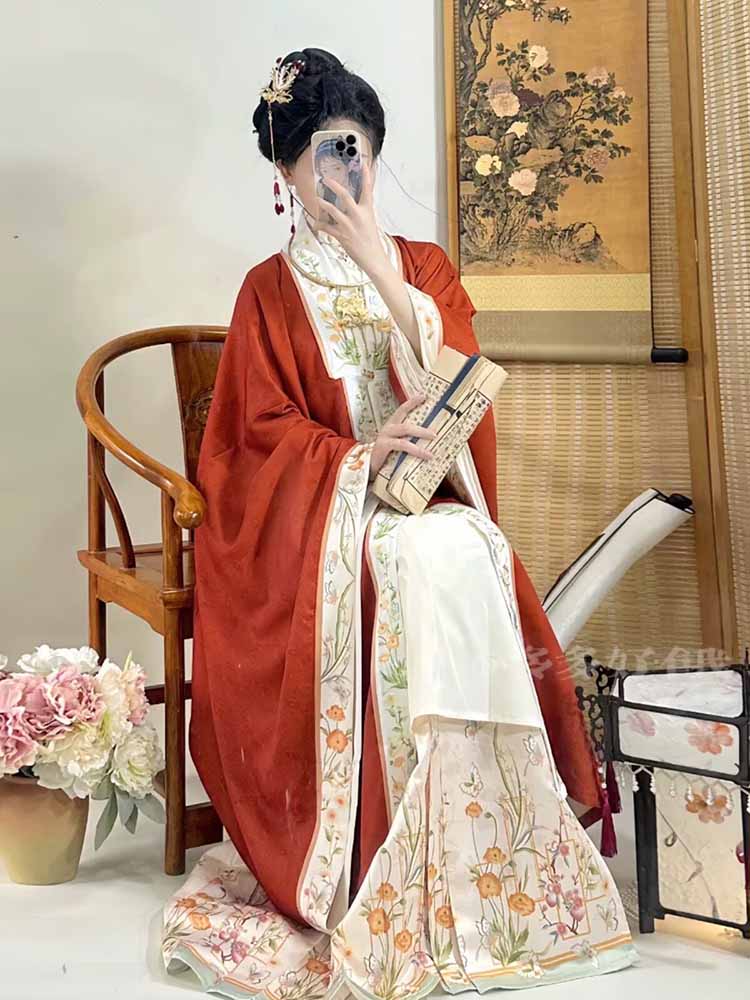 명나라 시대 한푸 의상 여성용 중국풍 빈티지 자수 앞단 - Embroidery Horse 리뷰 및 가격