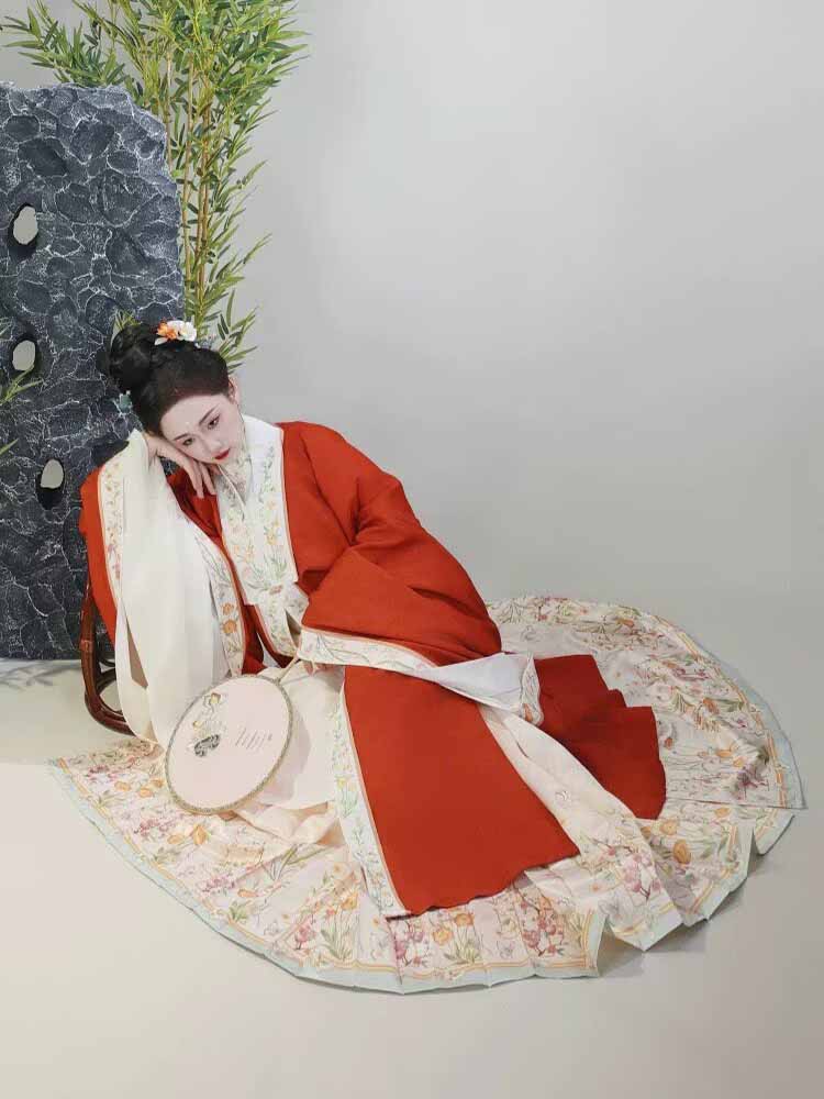 명나라 시대 한푸 의상 여성용 중국풍 빈티지 자수 앞단 - Embroidery Horse 리뷰 및 가격