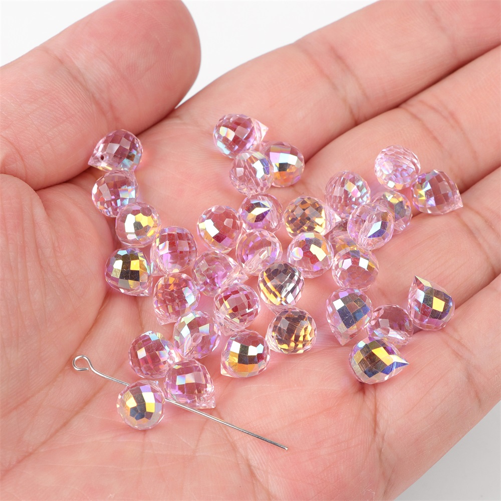 8x10mm면 처리 된 크리스탈 눈물 방울 비즈 매력  - Embroidery Glass Beads 리뷰 및 가격