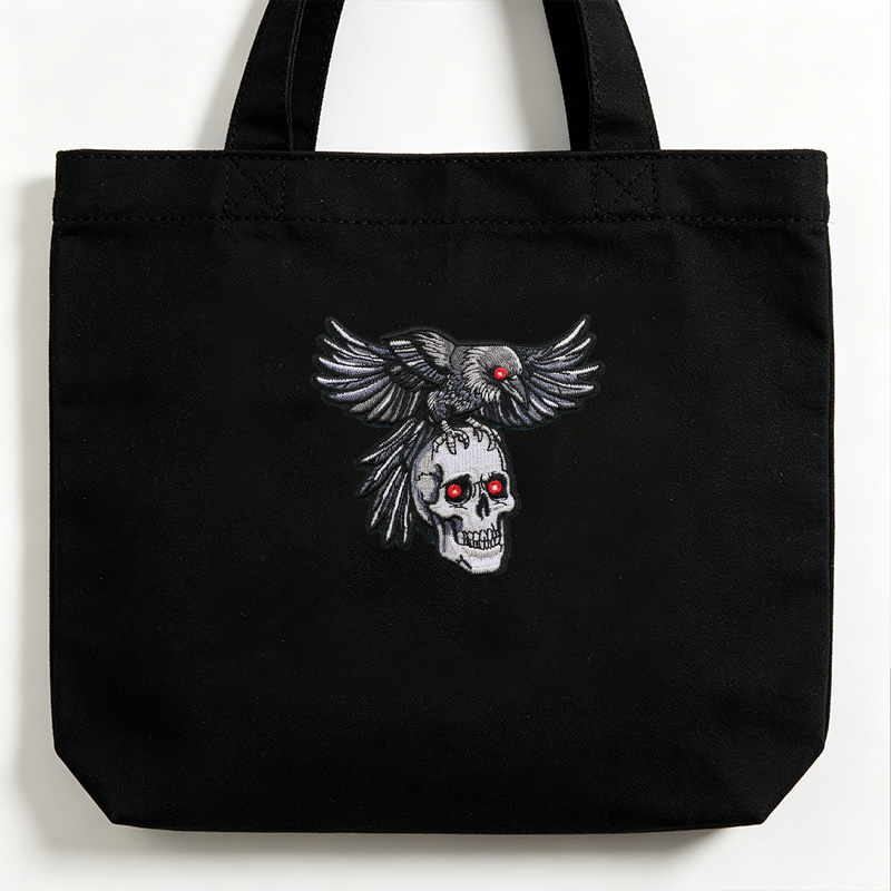 1PC 레이븐 온 스컬 아이언온 패치, 고딕 버드 자수 - Embroidery Gothic 리뷰 및 가격