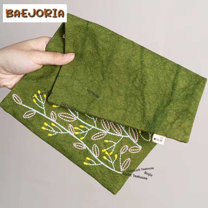 국가 스타일 수제 자수 캔버스 티 타월 젠 단열 패드  - Embroidery Cloth 리뷰 및 가격