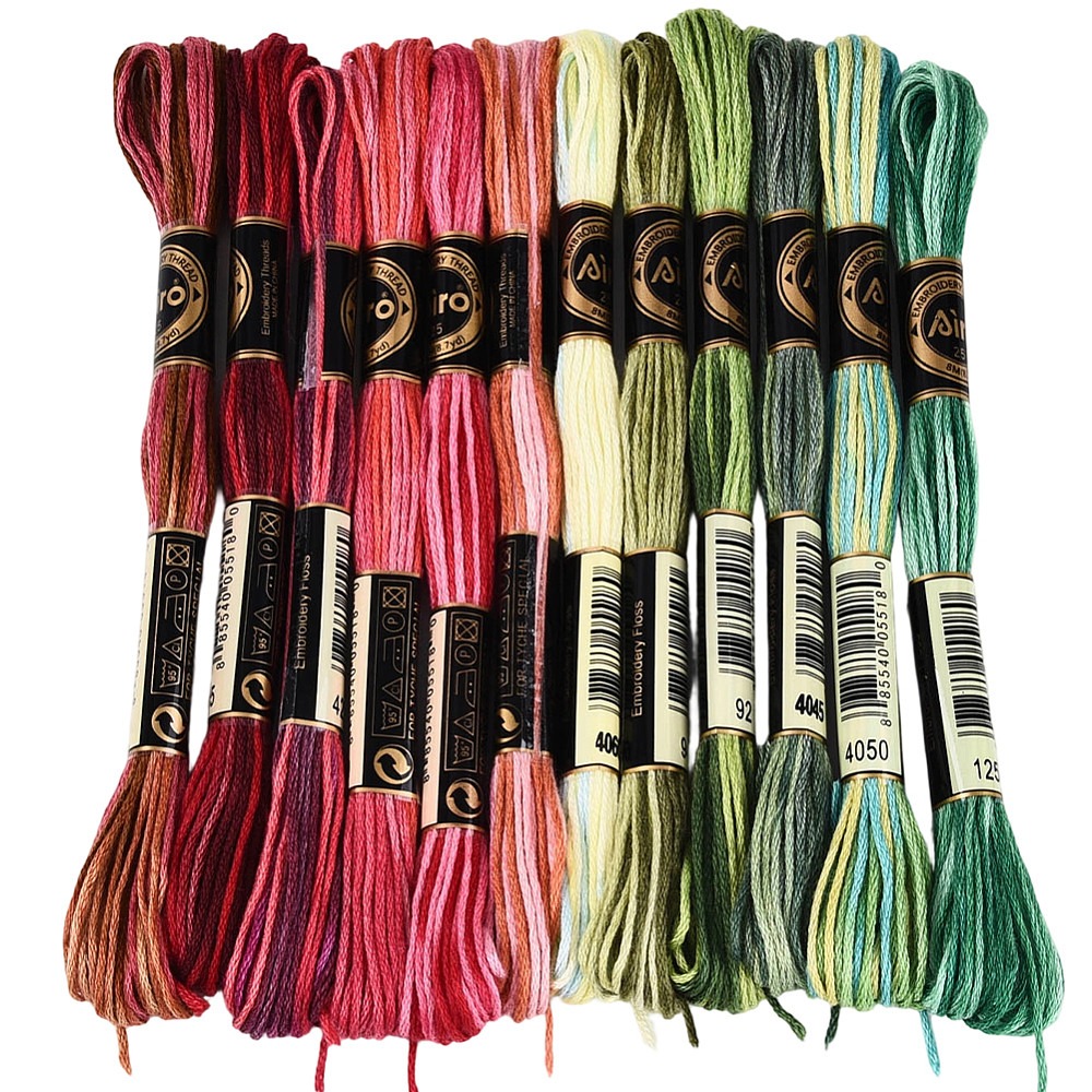 105야드 스티치 자수실 6합 다양한 색상의 우정실 폴 - Embroidery Thread 리뷰 및 가격
