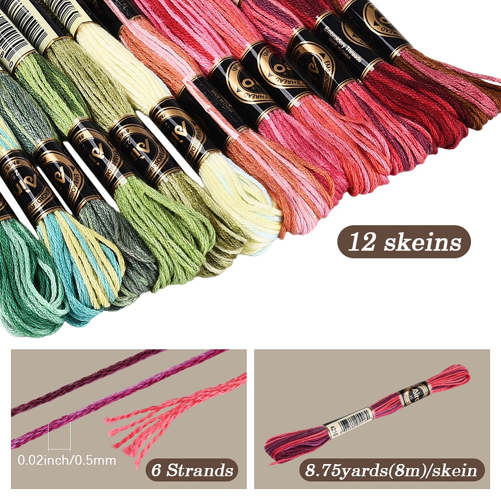 105야드 스티치 자수실 6합 다양한 색상의 우정실 폴 - Embroidery Thread 리뷰 및 가격