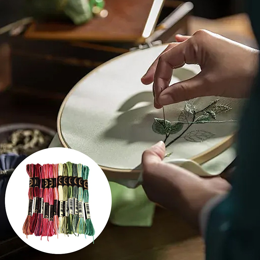 105야드 스티치 자수실 6합 다양한 색상의 우정실 폴 - Embroidery Thread 리뷰 및 가격