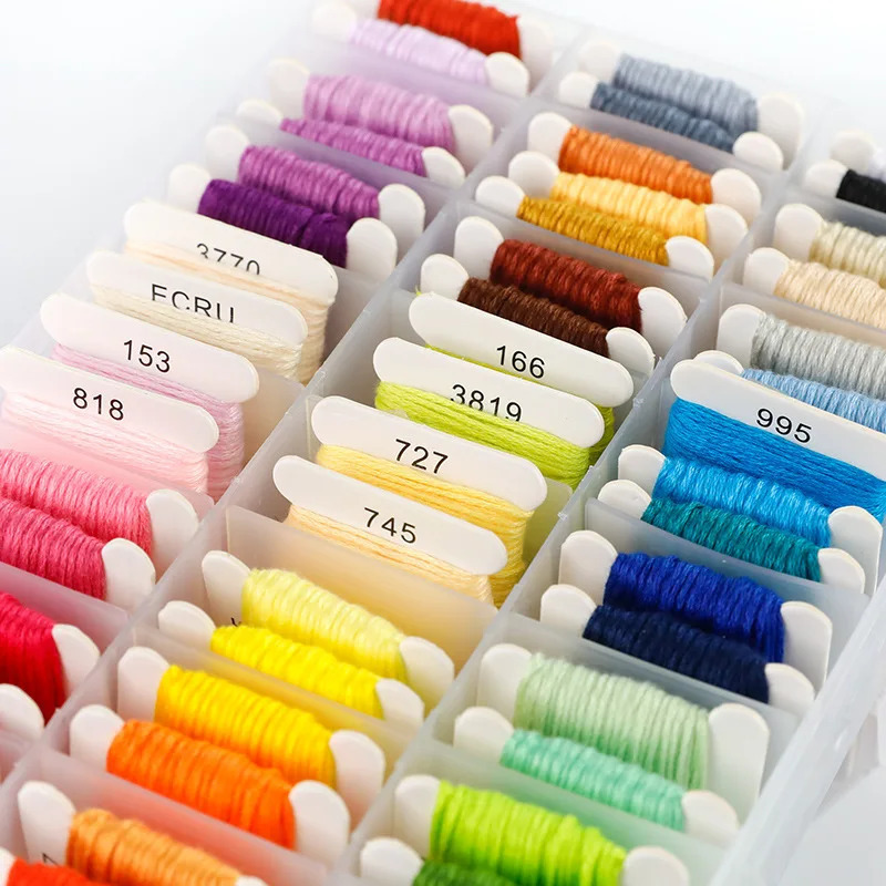 100% 면 자수실 키트(보관 케이스 포함) - 크로스 - Embroidery Thread 리뷰 및 가격